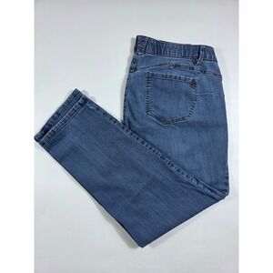 Democracy Ab'solution Straight Leg Jeans Womens 18W Blue Mid Rise Stretch Denim